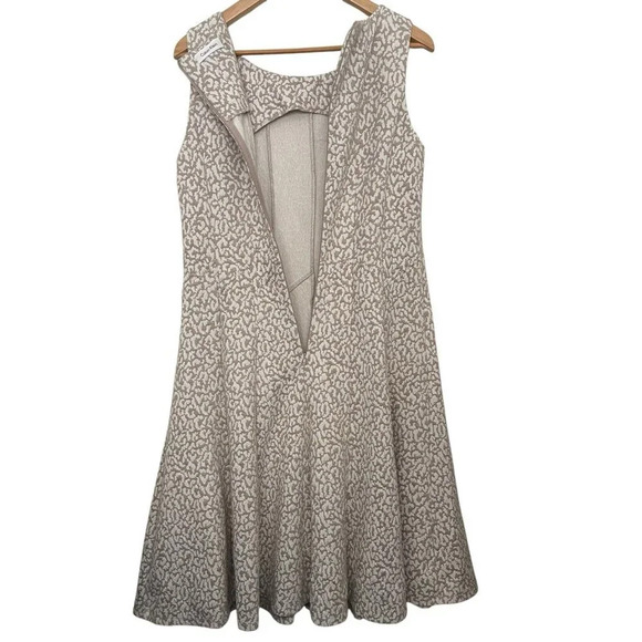 Calvin Klein Fit & Flare Midi Animal Print Back Zip Dress Size 12 - Picture 2 of 6